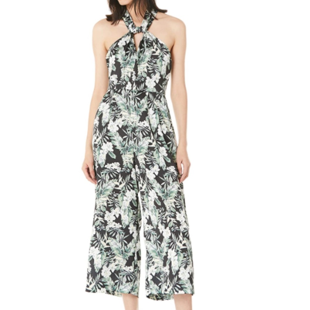 NEW Tropical Floral Print Wide Leg Jumpsuit Large